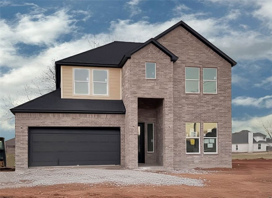 The Aurora plan in Noah’s Landing in Springdale, AR! These homes create a welcoming and comforting environment with open floorplans, an electric fireplace with a poplar mantle in the living room, and LVP throughout the first floor, carpet in upstairs bedrooms and living areas. In the kitchen, you will find a gas range, quartz countertops, and 42’’ cabinets! The primary ensuite features quartz countertops, tile flooring, a walk-in shower with tile walls, and a freestanding tub! The primary bedroom and ensuite are found downstairs with a secondary bedroom. Upstairs, you’ll find a game room and two bedrooms.  Each bedroom and the living room will have a ceiling fan. These homes will feature 4-sides brick with Hardie® siding (per plan), and a covered back patio (per plan) and a landscape package. You will enjoy the programmable thermostat that allows you to control your environment with the touch of a button! Taxes and parcel TBD. Taxes and HOA dues are approximate.