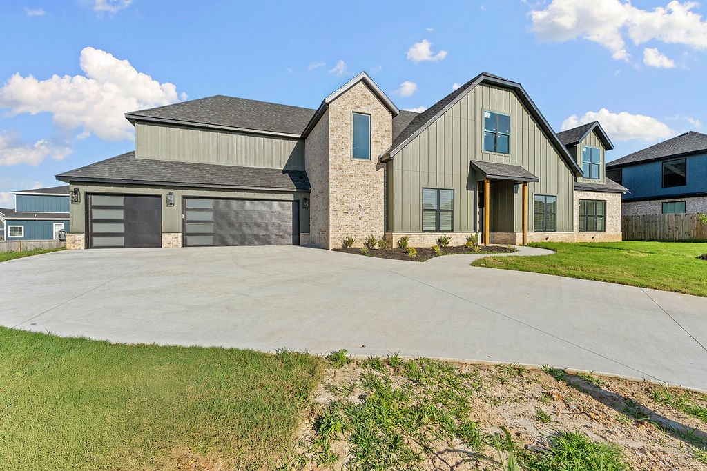 Welcome to Sky Valley, a community in the heart of Rogers, Arkansas, Perfectly positioned near popular attractions like the Walmart AMP, Pinnacle Hills Promenade, and a wide selection of restaurants, this neighborhood offers the perfect balance of peaceful living with easy access to everything you need.The Maverick Plan, offers 3,486 square feet of well-designed living space, featuring four bedrooms and three and a half bathrooms. From the moment you step inside, you're greeted by high ceilings and an open, airy floor plan that seamlessly connects the living, dining, and kitchen areas ā ideal for both everyday life and entertaining.On the main level, you'll find a dedicated home office and a spacious primary suite with a luxurious bathroom and direct access to the utility room.Upstairs, there are three additional bedrooms. One includes a private en-suite bath, while the other two share a bathroom. Additional highlights of the home include a three-car garage with plenty of room for storage, and a covered back patio.