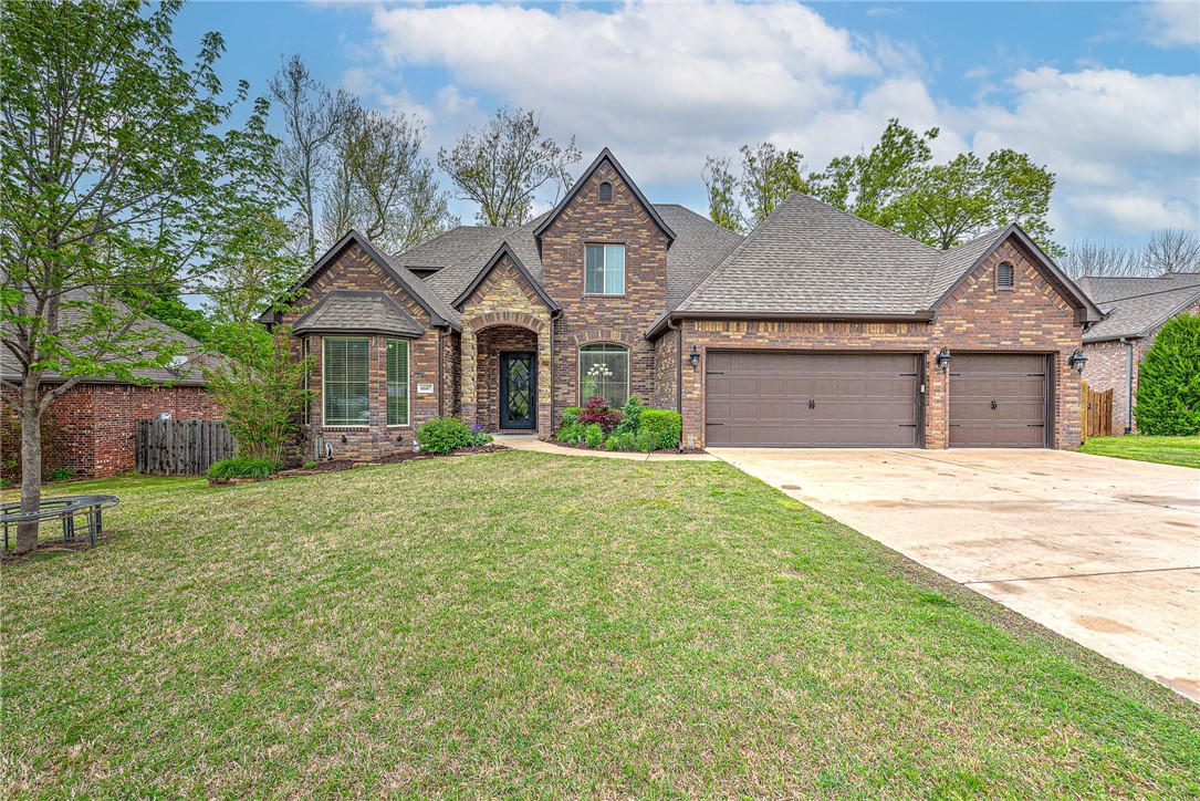 From the moment you walk through the exquisite iron front door you will appreciate the neutral tones throughout the home. Beautiful wood floors and oversized windows accentuate the floor plan that has it all. Four large bedrooms and a private office. Kitchen and family room completely open. You will enjoy the flow of the kitchen that has double ovens, gas cooktop, pot filler, a butcher block island and a butlers pantry. All looking on to the back deck that provides a lounging area as well as an eating area with mature trees surrounding. The home also provides a 3 car garage. You will love the location and convenience of all the SW Rogers has to offer. Home located in the Bentonville School District. Showing to be held from Wednesday-Sunday. All offers to be submitted by Monday May 9th at 9:00am. Expirations to be May 9th at 8pm. Submit pre approvals with all offers. Seller would love a quick close!