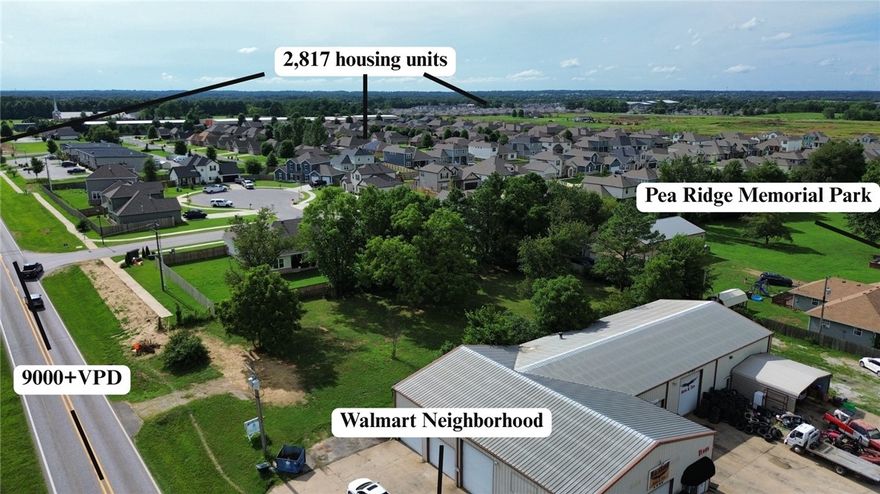 Prime Commercial Opportunity  0.52-acre commercial parcel. Establish your business in one of NWA's’ most promising markets.
Property Highlights:
- Highway 72 Frontage – Excellent exposure to steady traffic flow and easy accessibility.
-Proximity to Neighborhoods – Ideal for businesses serving the daily needs of nearby residents.
-Level, Usable Lot – Ready for your vision with utilities nearby and minimal site prep required.
Rapidly Growing Market – Pea Ridge continues to attract families and new developments, driving demand for retail, service, and professional businesses.

Whether you’re looking to develop retail, office, medical, or service-based commercial space, this site offers the visibility and convenience that today’s businesses need to thrive.

Don’t miss your chance to secure this exceptional site and become part of Pea Ridge’s bright future.