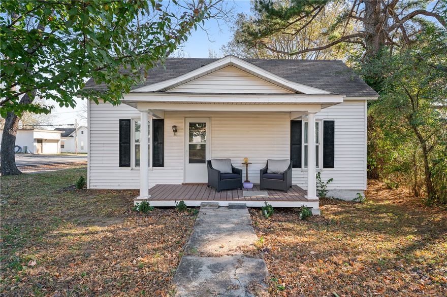 Charming and freshly updated 2-bed, 1-bath home nestled in the heart of town. Step inside to discover a living space that flows effortlessly into an open dining and kitchen area featuring stylish flooring and light-filled rooms. Primary bedroom offers generous proportions, while the second bedroom is ideal for guests, a home office or hobby space. Enjoy relaxing on the inviting front porch or side porch, each adding to the home’s welcoming charm. Brand-new air ducts are being installed for added efficiency. Located near schools, shopping, and major routes, this home blends character, comfort, and practicality beautifully. With convenient access to local schools, everyday shopping and major commuting routes, this residence strikes the perfect balance of character and practicality, ready for you to move in and make it your own.