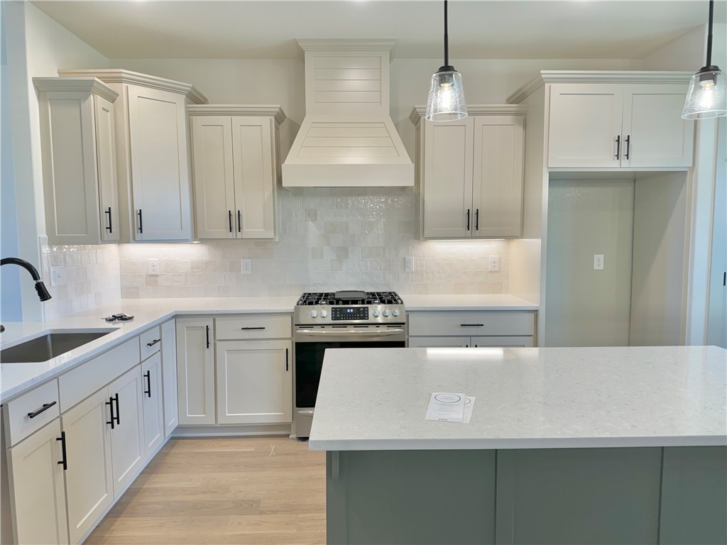 Welcome to the wonderful Woodlands Crossings! This 4 bed, 2.5 bath homes provides excellent features upgraded time, 3 cm quartz counters, epoxy garage floor, a designer-brick fire place, and so on! This homes provides comfort in addition to convenience with highlights of a dresser in the primary closet, custom cabinets with soft close hinges, stainless steel appliances, and more! Blinds, full wood fence, and gutters are included. In close proximity to Bentonville Schools. Minimum one year lease term. Background check, credit check, and renters insurance are required.