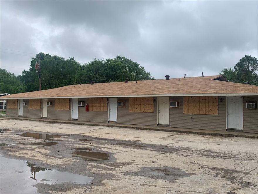 Great opportunity with built in equity for the right buyer. This property offers 4 buildings on 2 acres with 50 units.  Zoned RMF-24 and has open space in the front of the lot for possible future development. All units were leased, consistent high occupancy rate, approx 29K gross monthly income. Property flooded on 5/5/2022 with the heavy rains so tenants have been moved out and demo is almost complete to remediate water damage. Currently being offered As-Is before seller completes renovations.  This is a chance to get a huge equity position by handling the renovations and this property will be back to generating massive cash flow. Drywall has been removed, as well as trim or cabinets as needed.  This is a great opportunity to return to the original condition or even upgrade to increase cash flow.  Don't wait!