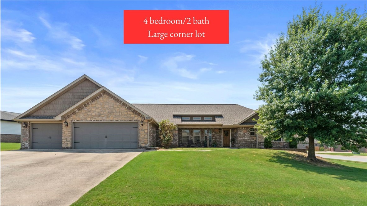 Welcome to Bear Road! *VA ASSUMABLE LOAN AT 2.79%* This subdivision is well established with large lots and a peaceful community. Your new home has a split floor plan with 4 bedrooms/2 bath and an open design. The living area has ample natural light with 3 large windows overlooking the back porch. Plenty of counter space and a walk-in pantry. The primary bedroom has NO carpet and a spacious bathroom that has recently been remodeled. When you step on the back deck, you'll find the pool and a space for a hot tub. The home is already wired for a hot tub! The garage offers some special features as well, an oversized space large enough to store your boat, create a work shop, or for storage. The 3rd bay has a sink and is setup to be heated and cooled in the 3rd bay. Doors are insulated. This home is 8 minutes to XNA and 10 minutes to the Bentonville Community Center. Come make 6300 SW Bear your home!