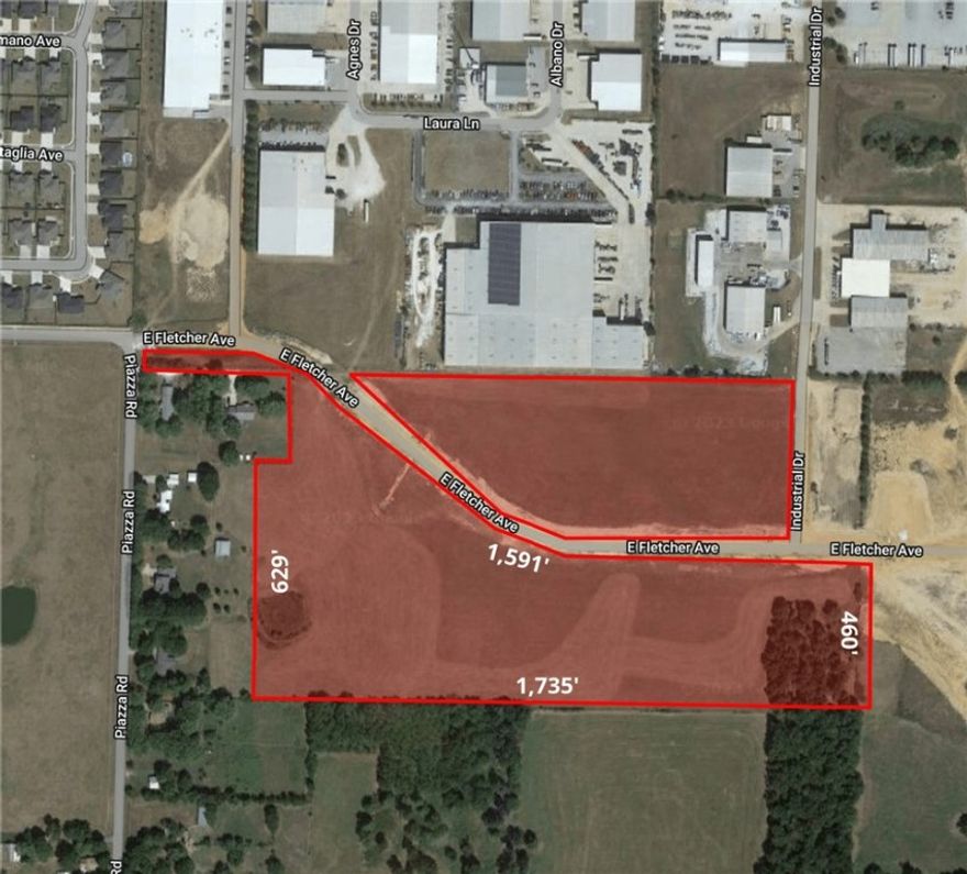 Prime acreage ready for development west of I-49. South of Hwy 412 with easy access to I-49. Adjacent to the NWA Industrial Park & close to the new Dr. Jim D Rollins Elementary School of Innovation. A-1 zoning. Water at west boundary of parcel. New road completed at the south boundary of parcel- E Fletcher Ave. Ready for development. Acreage subject to a survey.