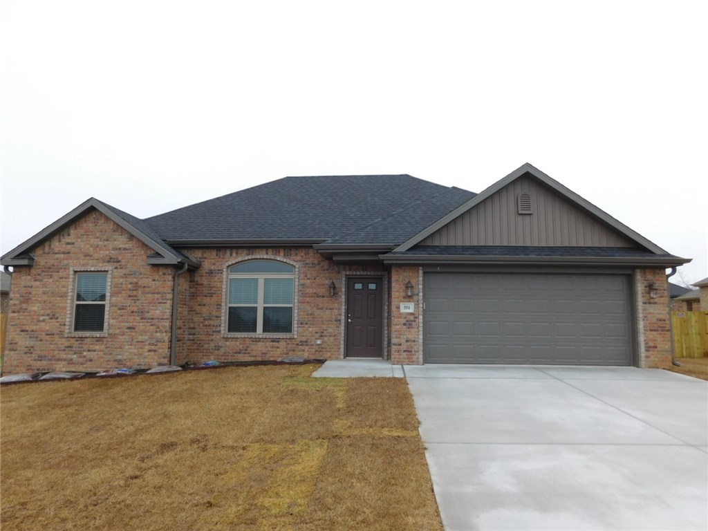 New all-brick home in Prairie Grove featuring 1,481 sq. ft., 3 BR, 2 BA, 2 car garage, granite, crown & tile shower. This new home comes with an already privacy fenced backyard as well as being sodded & landscaped. The seller will pay up to $2,800 of buyers closing costs & prepaids