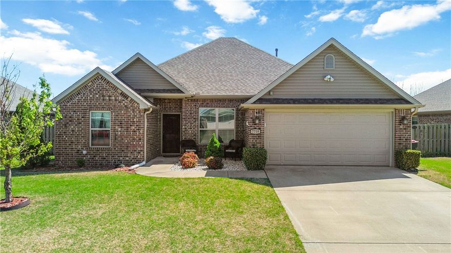 Look no further than this spacious, well-maintained property close to Har-Ber High School! A new roof covers this beautiful 4-bedroom, 2-bathroom home that offers a versatile bonus room, high ceilings in the main living area, and crown molding throughout. Enjoy a retreat in the primary suite where you will find a dual vanity, whirlpool tub, and a large walk-in closet. The kitchen boasts granite countertops, a gas range, stainless steel appliances and a pantry. If you enjoy entertaining, the  backyard is essential, including a huge patio with a new pergola. The out building in the backyard makes storing things a breeze. Conveniently located near several restaurants, shopping centers, entertainment, and much more. Refrigerator can be negotiable with an acceptable offer.