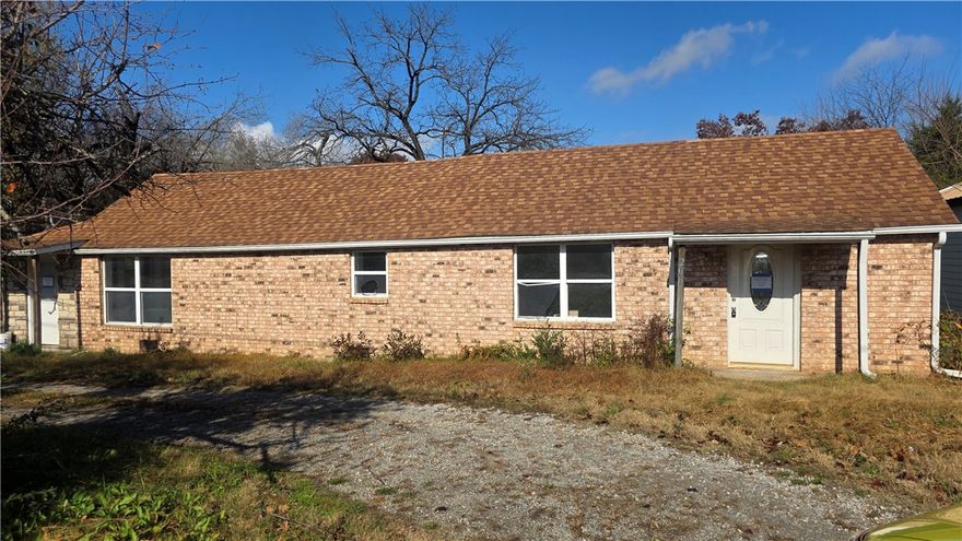 This two-bedroom home is situated on a scenic corner lot with beautiful views of the river, offering peaceful surroundings and endless potential. A spacious 20-by-30-foot workshop adds extra value for hobbyists or those with storage needs. This home offers a unique opportunity for customization and personalization in a prime location near local shopping and the Bull Shoals Reservoir. All initial offers must be submitted via propoffers.com. All information is deemed reliable but not guaranteed; the buyer agent is responsible for all initial offers and they must be submitted via propOffers.com. All information is deemed reliable but not guaranteed; buyer must verify.