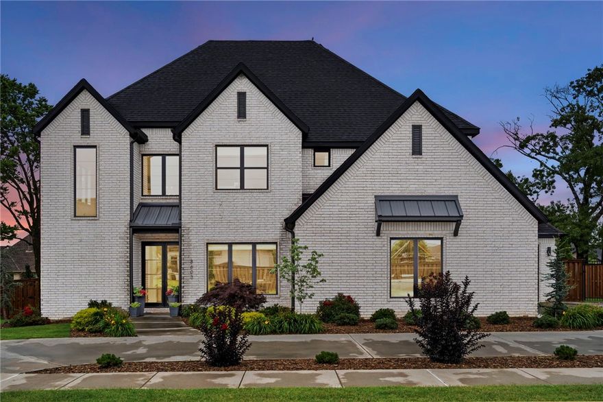 Step into luxury and thoughtful design with this stunning custom-built home by renowned builder David Harris, located in the highly sought-after Scissortail Subdivision. Every detail of this residence showcases high-end craftsmanship and timeless elegance. Multiple en suite bedrooms including a second primary suite make this home ideal for guests or multigenerational living. The dedicated office with built-ins provides a refined and functional workspace, perfect for remote professionals or organized living. At the heart of the home is a spacious great room, ideal for entertaining or relaxing in comfort, seamlessly connected to a chef-inspired kitchen adorned with luxury finishes. Step outside to enjoy a fully professionally landscaped yard, designed for beauty and low maintenance — perfect for outdoor gatherings or peaceful evenings by one of 2 fire pits. This meticulously crafted home blends elegance, comfort, and functionality in one of the area’s most prestigious communities.