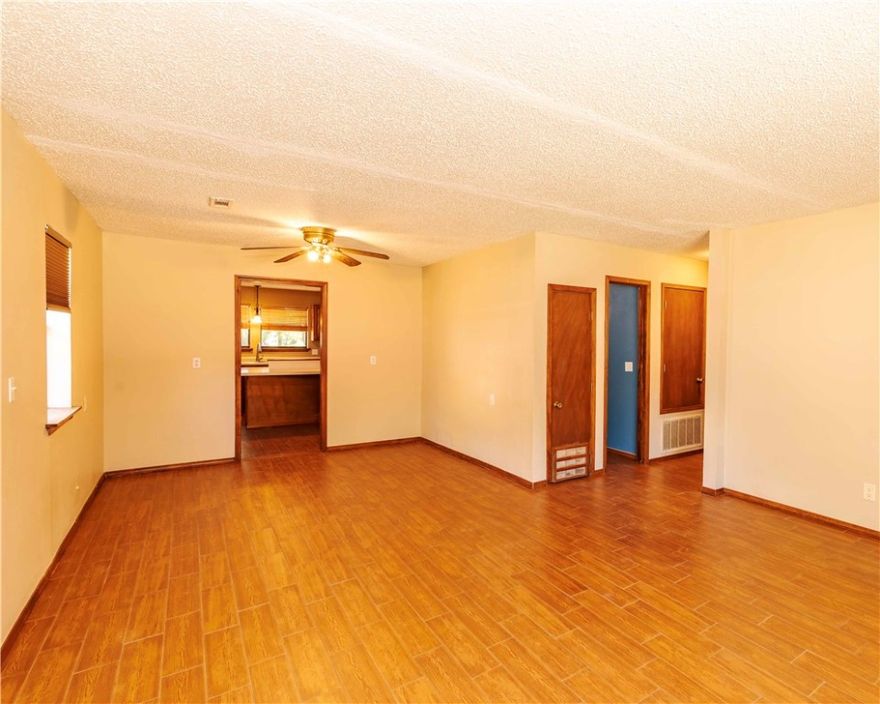 Charming 3 bed, 2 bath home on the edge of town, set on a spacious .47 acre lot. The large covered 
front porch and fully fenced backyard make outdoor living a delight. Features a new 120 sq. ft. Storage 
Shed and a new roof replaced in 2017. Nestled in a quiet neighborhood, this home is perfect for a growing family. Plenty of space for kids to play, pets to roam, and storage for all your needs. 
A fantastic starter home with lots of potential! Don’t miss this opportunity! Seller to credit Buyer up to $5,000 in closing costs, rate buy-down, pre-paid items, mortgage insurance, if any, and any other lender-allowed fees.