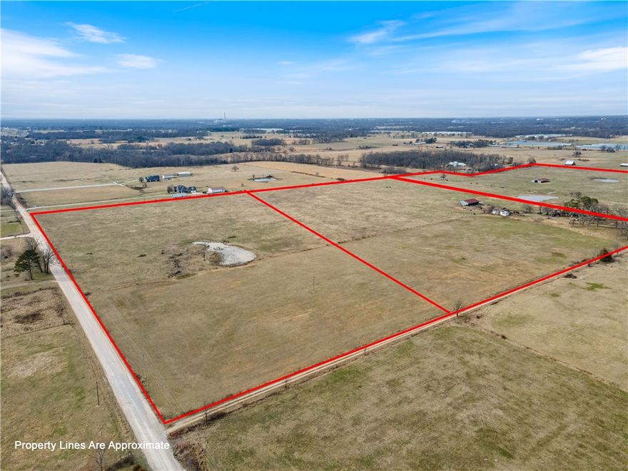 EXCELLENT DEVELOPMENT OPPORTUNITIES! Great location between Siloam Springs and Gentry - Locatd right off of Fairmont Rd which runs between Hwy 412 and Hwy 12.  Quick and easy access to Hwy 412 and I 49 corridor.  15 minutes to Tontitown/Springdale and XNA airport.  Flat land, currently used for cattle farming.  3 parcels totaling 76.94 acres +/- , perfect for farm or development.  NO SIGN on the property.  DO NOT enter without permission.  Private drive.  Buyer to satisfy utility questions/concerns for themselves. Also listed as FARM MLS # 1266750