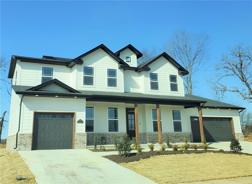 This beautiful home is one-of-a-kind! A luxury, modern farmhouse designed home in Centerton's newest gated neighborhood, Westridge Village! Don't miss out on this spacious 4 bedroom, 3.5 bathroom, 3 car garage home with a formal dining and office/bonus room! Community amenities to include a swimming pool, playground and gazebo! Conveniently located to all NWA has to offer!! Probuilt