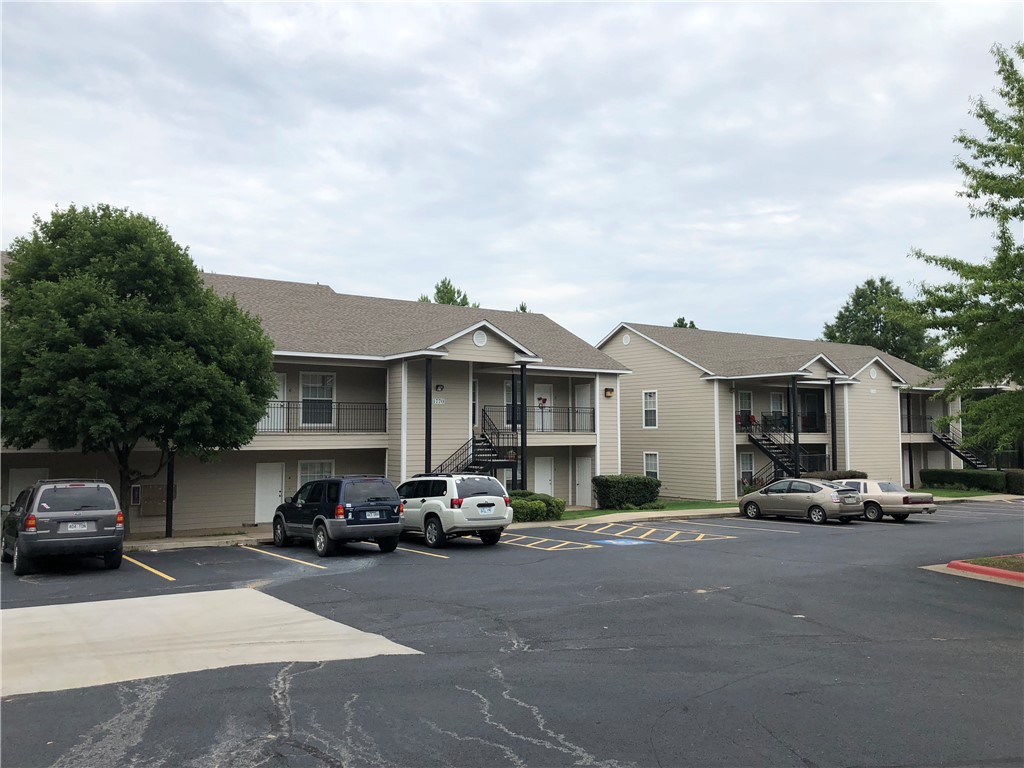 Apartment located in the Candlelight Place complex off N Gregg Ave! Two bed, two bath with an extra storage closet. All appliances included; washer and dryer in the unit. Primary bed has ensuite bath and walk-in closet. Convenient location near the University, shopping, trails, and easy access to I-49. Pictures are of like unit and are representative of the layout and finishes for similar apartments in the complex.