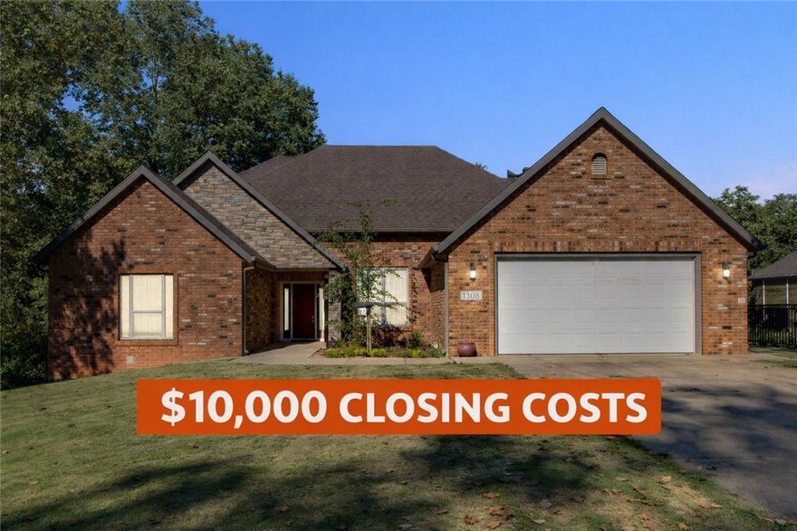 Stunning All-Brick Home on 1 Acre, Minutes from Downtown Rogers! The sprawling layout is designed for comfort and flow. You’ll be immediately captivated by the spacious, light-filled split-bedroom floor plan, featuring luxurious granite countertops that anchor the heart of the home. Step outside onto the deck, to your private oasis for relaxation or entertaining. must-see! Includes a valuable one (1) year home warranty package for total peace of mind and $10,000 closing costs. Instant Equity as well! This home is listed below its professional appraised value, meaning you build equity from day one of ownership. A smart investment opportunity that won't last long. For the aspiring chef, this home offers an exciting opportunity: it's already plumbed for a gas cooktop, making an easy conversion from the current electric cooktop to your dream setup! Plus, enjoy the comfort of newer carpet and fresh, neutral paint throughout!