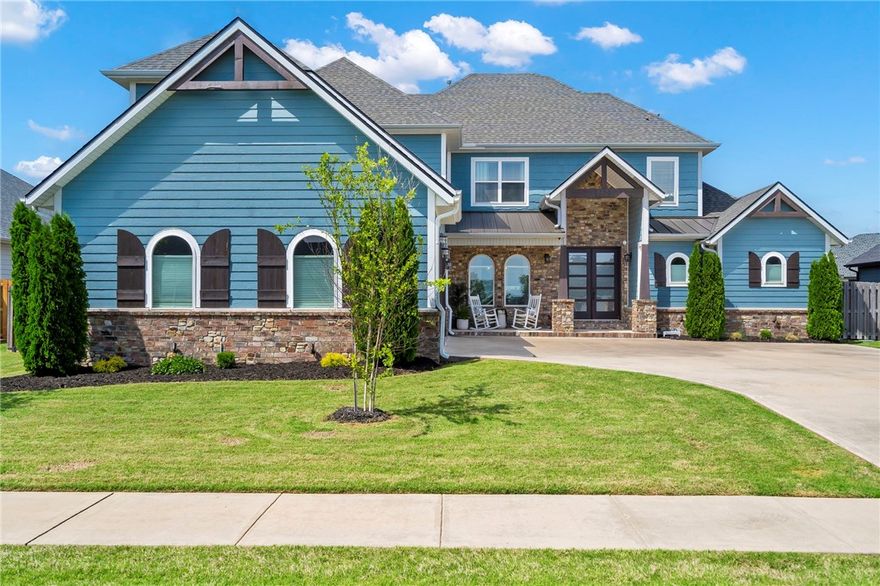 Welcome to this incredible 4141sq ft 2-level contemporary home! As you enter through the 8ft double doors, you can feel the spaciousness of the living room with 20-foot ceilings. In the bright & airy kitchen you will notice a 9”x 4.6” island with storage, touchless faucet, pot filler, gas cooktop, built-in microwave, double oven & walk-in pantry.  The primary bedroom has a door to the backyard & large walk-in closet with plenty of space for the residents' clothing. The primary bathroom boasts a walk-in shower with 3 showerheads, dual sinks with two separate linen closets & whirlpool tub. Downstairs there are 2 more bedrooms one with a large WIC. They share a Jack n Jill bath each with its own sink. There is also a 1/2 bath in the hallway for your guests. Upstairs you will find 1 bedroom with a huge WIC, a bonus living area & media room. Beautiful quartz countertops throughout. Laundry room is downstairs with a built-in sink and cabinets. Spray foam insulation & radiant barrier for utility cost savings.