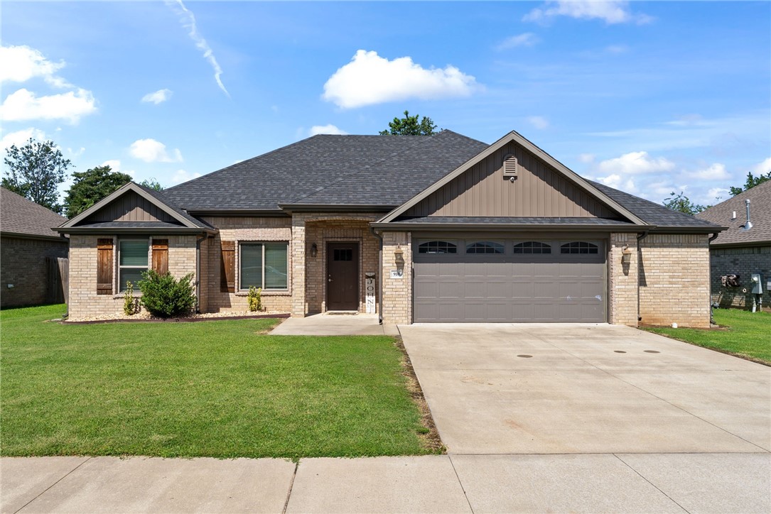 Step into this welcoming 3-bed/2-bath home where comfort meets convenience in a quiet, family-friendly neighborhood. Perfectly located just minutes from schools, shopping, & the Walmart Home Office, this home offers the ideal blend of peaceful living & everyday accessibility. The open living & kitchen area is designed to bring people together, featuring a unique 2-sided fireplace. A large kitchen island provides plenty of room, whether youāre entertaining friends, helping with homework, or enjoying a casual meal. With granite countertops & lots of storage, this kitchen is as functional as it is inviting.
The spacious primary suite feels like your own private retreat, with a large walk-in shower, & a walk-in closet that conveniently connects to the oversized laundry room, complete with a sink. Need more storage, the garage is oversized too! Outside, youāll love the large fenced backyard ā perfect for kids, pets, or quiet evenings under the covered porch. Donāt miss your chance to make this beautiful home yours!