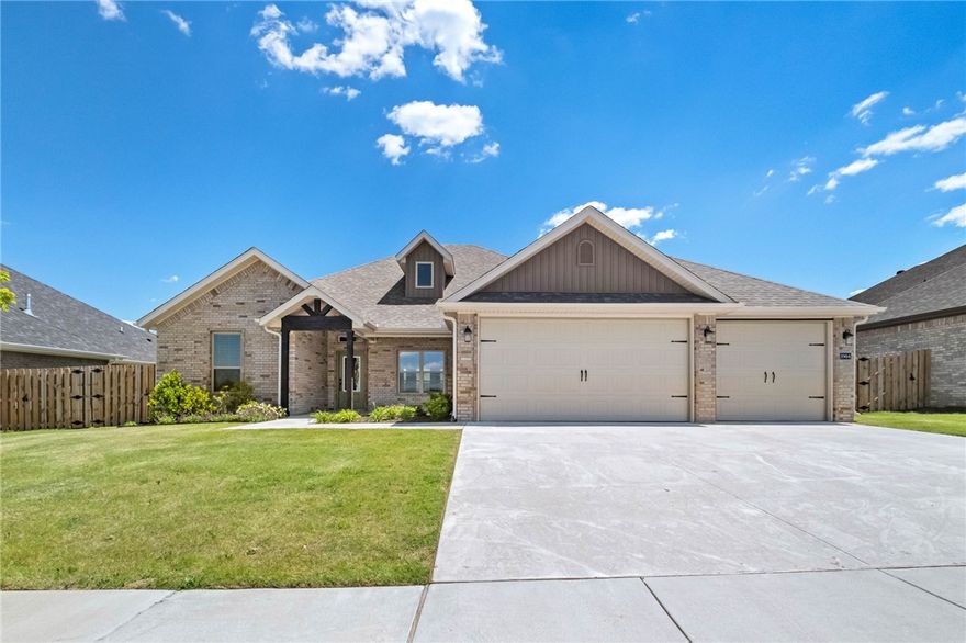 Beautifully designed and thoughtfully laid out, this 4-bedroom, 2.5-bath split-plan home blends style and functionality. The open-concept kitchen and living area create a warm, inviting space perfect for gathering with family and friends. The primary suite offers a private retreat with a tray ceiling, beautifully tiled shower, double sinks, and a spacious walk-in closet. A 3-car garage adds convenience and storage. Don’t miss your chance to own a beautiful home in this sought-after community!