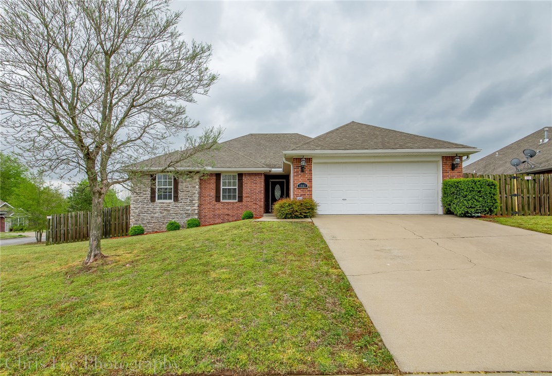 Just updated one level home on a large corner lot! Spacious 3 bedroom 2 bath split bedroom floor plan with eat in kitchen. New wood like plank flooring in living and master bedroom, new carpet in guest beds, freshly stained cabinets, repainted top to bottom, new blinds. Two deck areas off back to enjoy the quiet peaceful neighborhood or grill out. Landscaped front and back. Yard treatments included. Washer, dryer, and fridge included. 2 car garage, privacy fencing. Don’t miss out!