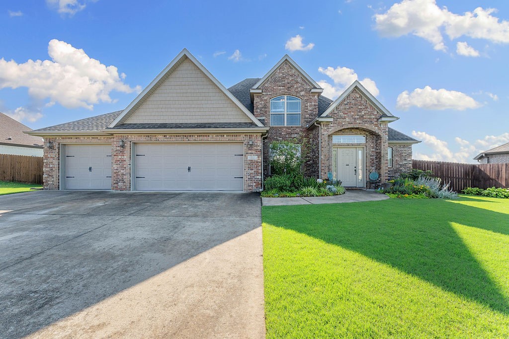 Welcome to this charming and spacious 4-bedroom, 2.5-bathroom home, perfectly situated in one of Northwest Arkansas’s most desirable areas. Built in 2010, this thoughtfully designed two-story home offers a smart layout with the primary suite conveniently located on the main level, providing both comfort and functionality. Upstairs, three additional bedrooms and a full bath offer plenty of space for family, guests, or a home office.
Curb appeal greets you with a beautifully landscaped front yard, while the backyard is built for entertaining and relaxing—featuring two covered patios, a built-in gas line for your BBQ grill, and a spacious 12x18 storage shed for all your extra gear. Located just 1.9 miles from Mt. Hebron Park and 3.3 miles from Pinnacle Hills Promenade, you’ll love being minutes away from top-rated parks, shopping, dining, and entertainment. This home offers the ideal blend of peaceful suburban living with unbeatable access to everything Northwest Arkansas has to offer.