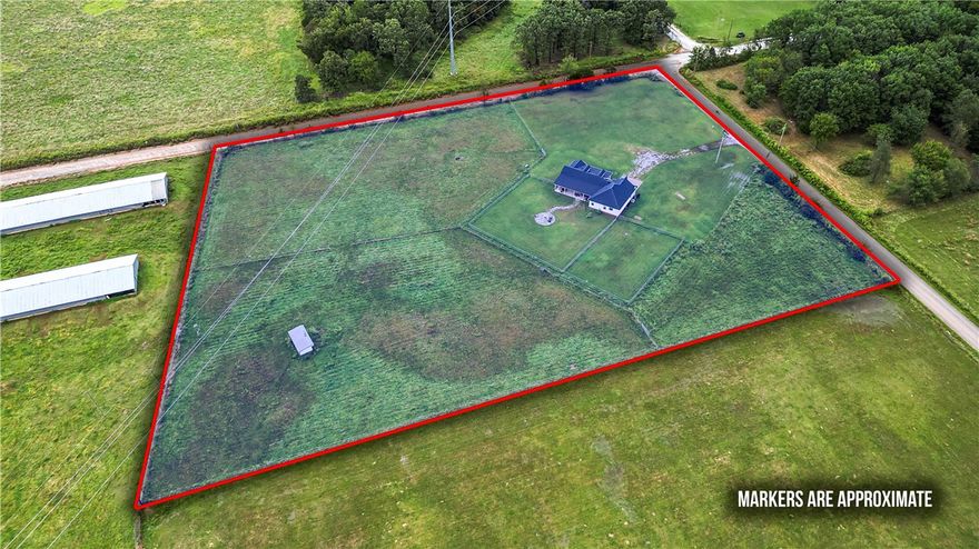 PRICE IMPROVED! Tucked away on a peaceful corner lot just outside city limits, this home offers the perfect mix of privacy, modern comfort, and room to roam. Set on just under 5 acres, it’s an ideal place for those who want space for animals, gatherings with family and friends, and the simple charm of country living with thoughtful upgrades throughout. Inside, you’ll find fresh updates including new LVP flooring, neutral interior paint, updated lighting, and a cozy living area with a gas fireplace. The kitchen includes a new oven and dishwasher, while recent updates include a new roof, natural gas conversion, fiber internet, and a new hot water heater. Outdoors is where this property truly shines. A fenced yard provides everyday convenience, while a fenced pasture with electric fencing, a loafing shed, and hay/tack storage makes it ready for livestock or hobby farming. The back patio is ideal for gatherings, and the property also features an outdoor fire pit for nights under the stars.