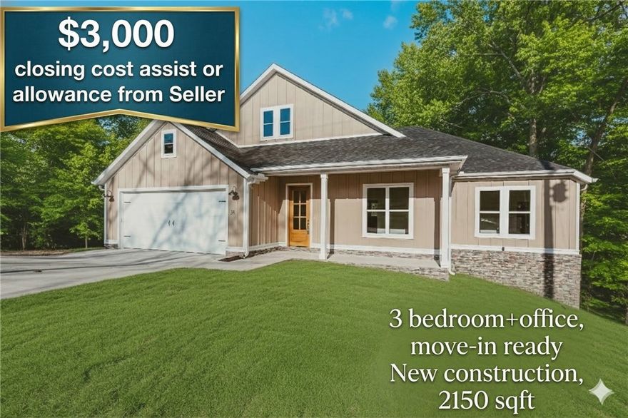 Move-in Ready Quality new construction built by the sought after builder, this popular Ironside Plan offering 2,150 SF, 3 bedrooms, 2 baths, plus a dedicated office, on a 0.29-acre lot near the end of a quiet cul-de-sac. Enjoy wood flooring and tile throughout (no carpet), a bright open layout, and upgrades that make life easy, including an epoxy-coated garage floor and central vacuum system.

Step out back to a peaceful, wooded view with POA land behind for extra privacy, and that true Bella Vista feel. You’ll love the location—just 4 minutes to Branchwood Clubhouse, nestled between Bella Vista’s bike and hiking trails, with quick access to the new Walmart Home Office and downtown Bentonville.

A perfect blend of comfort, convenience, and lifestyle—schedule your showing today!