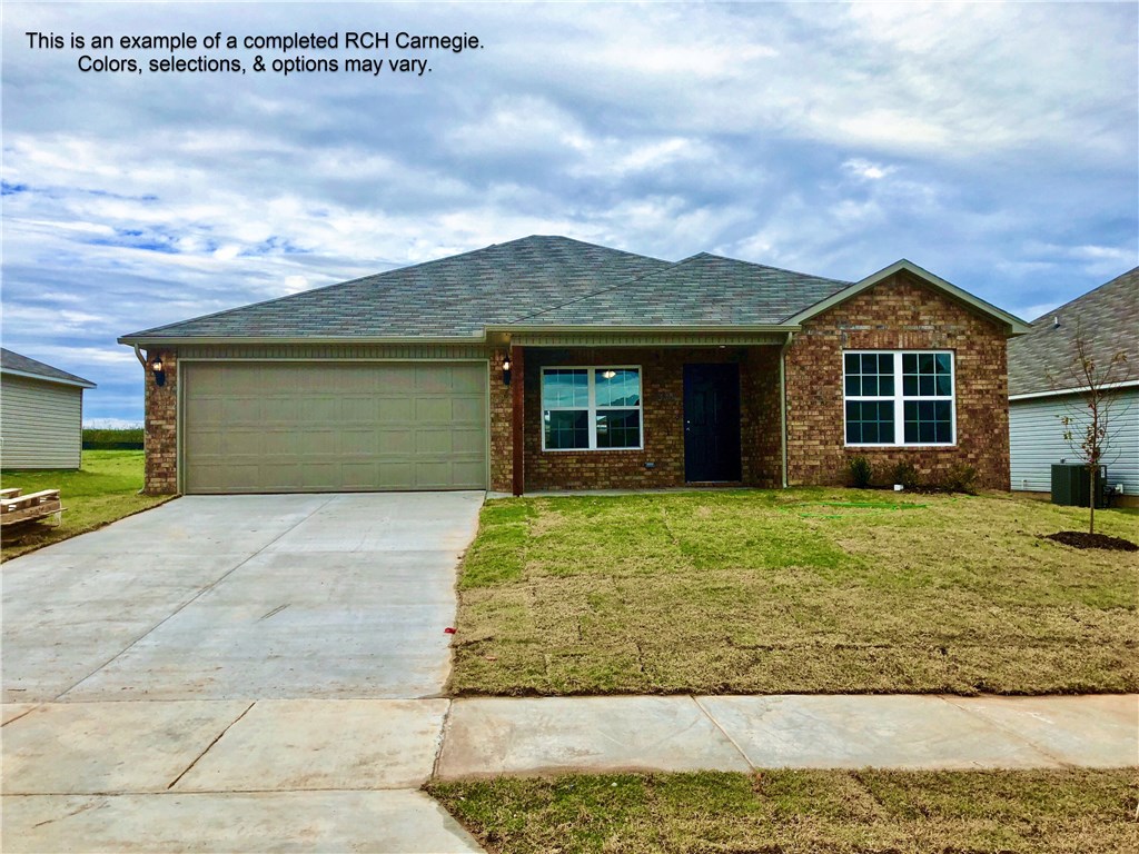 This is our Carnegie floor plan located in the Lakewood Crossing subdivision. Comes with 2-10 Home Warranty, 14x10 Covered Patio, jetted tub and separate walk-in shower in the master bathroom, and a raised ceiling in the living areas.