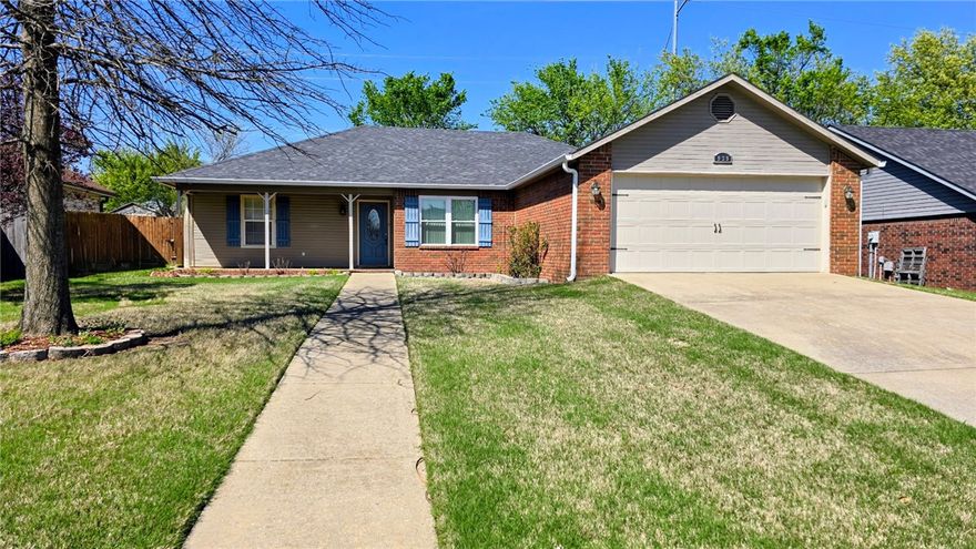 Easy living with elevated style! This split floorplan 3BD, 2BA remodeled home offering 1,659 sq ft has it all. Brick exterior provides timeless curb appeal, while durable LVP flooring runs throughout the entire. The living room features a cozy gas fireplace, TV mount & tray ceiling. Stainless steel appliances in the galley style kitchen, granite countertops & dual pantries. Formal dining area that's open to the living room. The primary suite has a tray ceiling, dual vanities with granite countertops, a jetted tub, a tile shower & a large walk-in closet. Step outside to the covered back porch with a metal pergola, perfect for outdoor gatherings in the privacy-fenced yard. You can activate the already installed ADT Security system & utilize the 6-person below-ground storm shelter in the garage.  Home is close to schools, shopping, restaurants & everyday amenities. Seba Bike Park, Cornerwoods Park & Keller Road Dog Park is just down the road. Roof around 6 years, HVAC 2024, water heater-2017. Maintained perfectly!