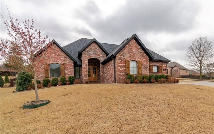 Gorgeous custom home located in the desirable Heritage Hills gated community! Conveniently located off Don Tyson with quick access to I-49 and located near Tyson Headquarters, Arkansas Children's Hospital, shopping, dining, and all NWA. Home features an open/split floor plan with 4 bedrooms, 3.5 baths, an office/study, a bonus room, 3 car garage, gas range, and so much more. Enjoy all seasons on your back porch that offers phantom screens, a gas fireplace overlooking your beautiful gunite pool! This house won't last long. Schedule your showing today!!