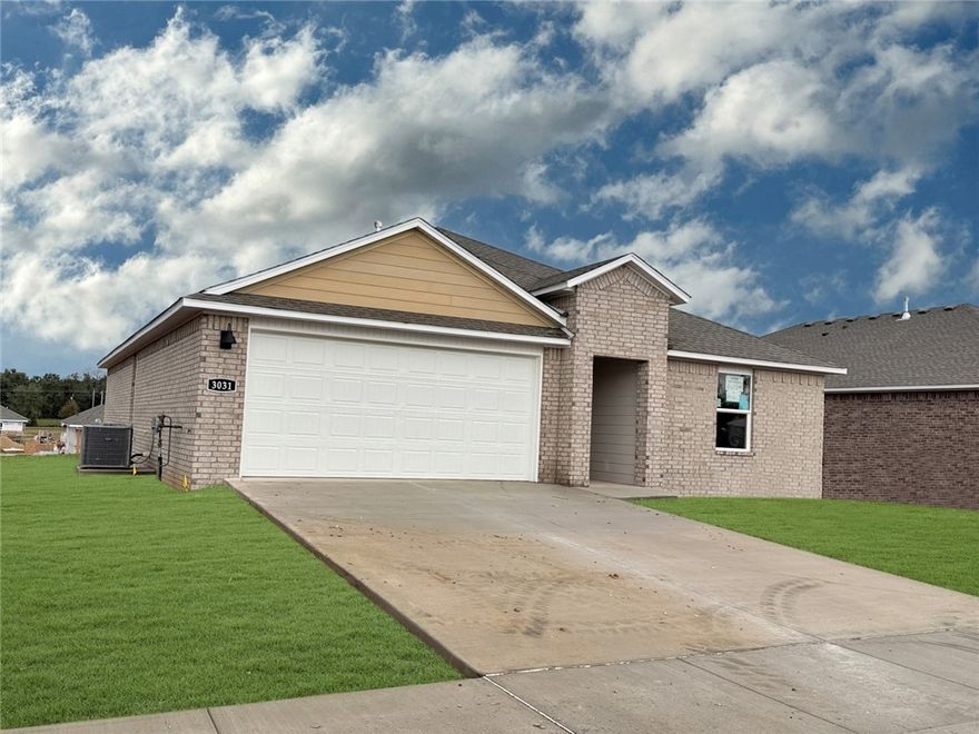 Charming Cali plan in West Wind! Each home in West Wind was meticulously crafted with attention to detail, creating a space that feels both luxurious and welcoming. These homes are complete with granite kitchen countertops, 36-inch cabinets, and stainless-steel appliances! The primary bath features double sinks, and a walk-in shower! The secondary bath will have a tub/shower. Each home features LVP flooring throughout (per plan). These homes offer a covered patio (per plan), garage door opener, landscape package (per plan), and beautiful 4 Sides brick with HardieĀ® Fascia (per plan). Bentonville Schools! Whether relocating for work, family, or adventure, Centerton offers a perfect balance of convenience, culture, and outdoor activities. These properties are located in the city limits of Centerton. Gravette Post Office will be handling the mail in this subdivision, and they will have a Gravette zip code.