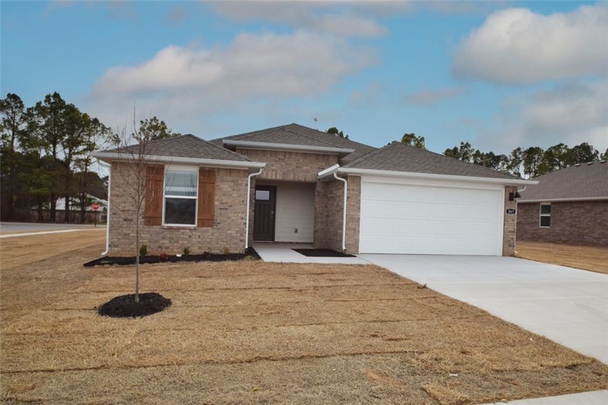 Brand New Home! This is the "Denton Plan" home in Wagon Wheel Subdivision.  This home offers 3 bedrooms, 2 baths and a modern, carpet-free layout with LVP flooring throughout. The kitchen features quartz countertops and a full stainless steel appliance package, large pantry and includes a refrigerator, washer, and dryer. The primary suite includes double sinks and an oversized walk-in shower. Perfectly located just minutes from the University of Arkansas and Fayetteville, you'll have quick access to local favorites like Creekside Park, the Farmington Farmers Market, and plenty of nearby dining and shopping. Property has a huge yard and wood privacy fence is being installed next week. This is a non-smoking property, and pets are negotiable with owner approval and an additional deposit.
