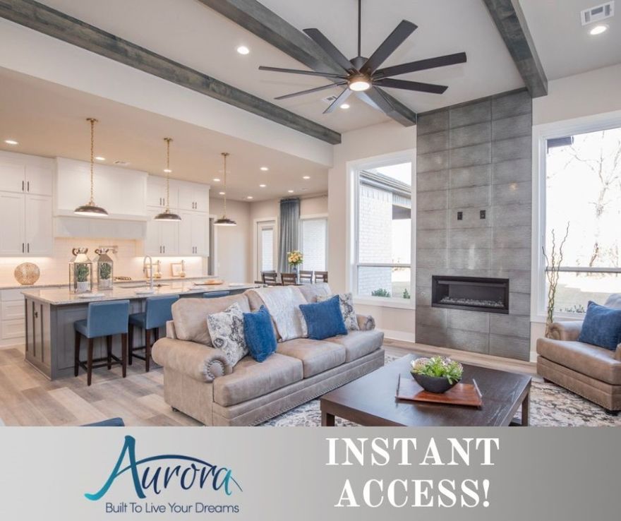 New construction modern home with gorgeous exterior in sought after community of Aurora on an East facing lot. Enjoy the stunning living room with custom beams, tiled linear fireplace, tons of light streaming through ample amount of windows and open floorplan. Kitchen features large island, stainless steel appliances, gas cooktop, custom cabinets, double ovens, massive walk in pantry and storage! Home also features a 5th bedroom on the main level that would also be perfect for a study. Spacious, private master bedroom with luxurious master bathroom. Master bath with double sinks, storage, walk-in tile shower and stand alone soaking tub. Upstairs features three large bedrooms with walk in closets and a bonus room. Huge covered patio overlooking the large lot perfect for entertaining! Aurora residents have access to TONS of community amenities. Adult pool, family pool, bike repair station, dog park, elevate fitness course, sports court, open air clubhouse and playground! Internet included in POA!