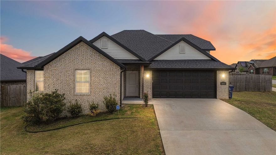 Welcome home! Desirable corner lot in a growing and convenient location. This thoughtfully designed home features a split floor plan with 3 bedrooms on the main level, including a spacious primary suite tucked away for privacy. The open concept living area offers a bright and inviting space, seamlessly connecting the living room, dining area, and kitchen. Upstairs, you’ll find a versatile 4th bedroom or bonus room, perfect for a guest suite, home office, or flex space to fit your needs. Enjoy the benefits of 2 full bathrooms, modern finishes, and a functional layout that maximizes space and comfort. The corner lot provides added curb appeal, extra yard space, and a more open feel. 2 car garage and covered back patio. Schedule your showing today!