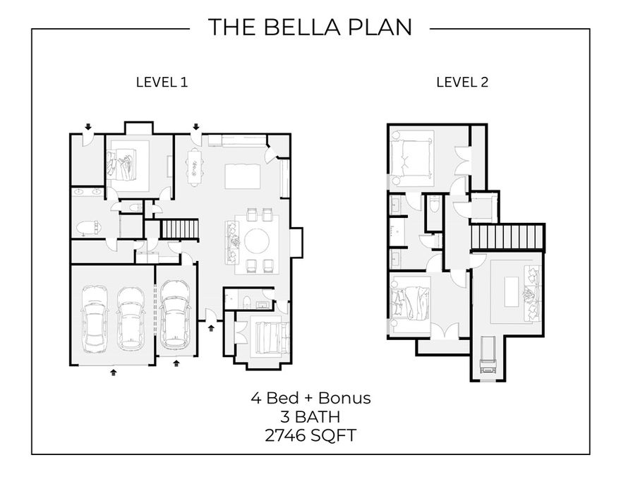 Same Plan, not yet built with approximate completion date is about 6 months from contract to close date. Pick your finishes in our design center. Welcome to the Bella plan — a spacious and well-designed two story south facing home offering 2,746 sq ft of living space. This plan offers 4 bedrooms, 3 bathrooms, plus a bonus room. Gorgeous engineered wood flooring and wood beams in the vaulted living area and the master bedroom. Additional highlights include a covered back patio with a convenient storage room and a three-car garage. Gutters, fence, and blinds included in the price! *Photos shown are of a model home with the same floorplan.* Walkable to Centerton Little League, Centerton Gamble Elementary, and Bentonville West High School. Community Pool and Clubhouse for your enjoyment. Introductory pricing for a very limited time. Pricing will go up soon. Contract today!