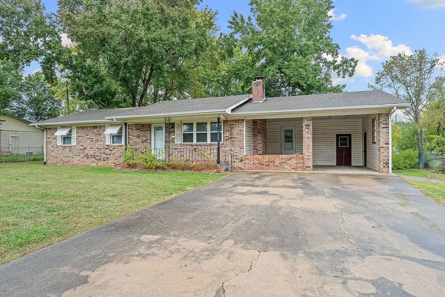 Affordable housing is hard to find, but this is it!  Great location close to everything in Pea Ridge and just steps from the Junior High School.  Beautiful fenced lot with large shade trees and outbuilding.  3 BR / 1.5 BA home with oversized laundry / pantry area off of the kitchen.  The home is full brick with windows that were updated just prior to current owner purchasing, making this an efficient choice!  Newer HVAC and woodburning fireplace in the living room.  Home has been a rental with good, long-standing tenants.  Photos are from the previous listing, but new ones will be updated soon, as not much has changed since then.  Don't miss the storm cellar in the backyard.