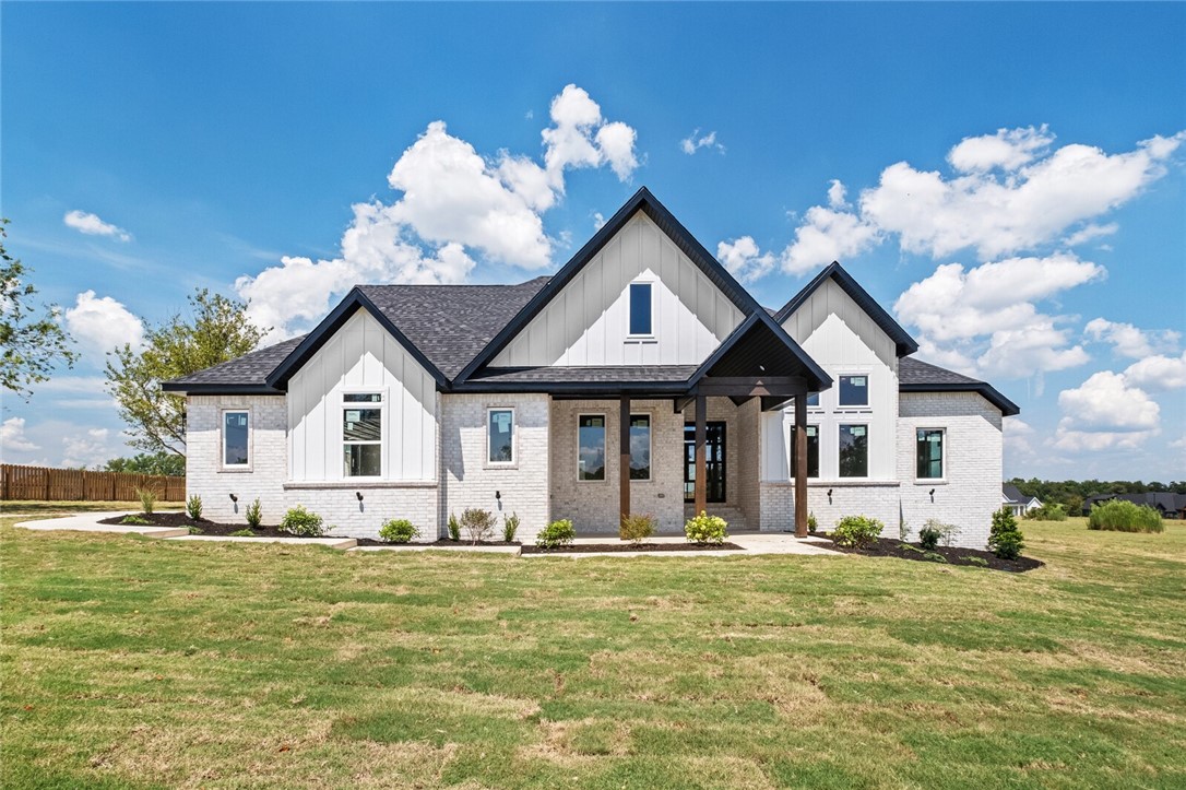 Located in the desirable Wynnbrooke Subdivision, this beautifully designed 2-story home sits on a spacious 1-acre lot and offers the perfect blend of luxury and comfort. Featuring 4 bedrooms, 3.5 bathrooms, a dedicated office, and an upstairs media room, this home is ideal for both entertaining and everyday living. The kitchen boasts quartz countertops, custom cabinetry, and upgraded stainless steel appliances. Enjoy year-round outdoor living on the covered back patio with a brick fireplace and gas logs. Additional features include a welcoming front porch, front yard sprinkler system, and thoughtfully selected finishes throughout. Estimated completion mid-September. Seller is offering $15,000 in concessions. Taxes based on land only.