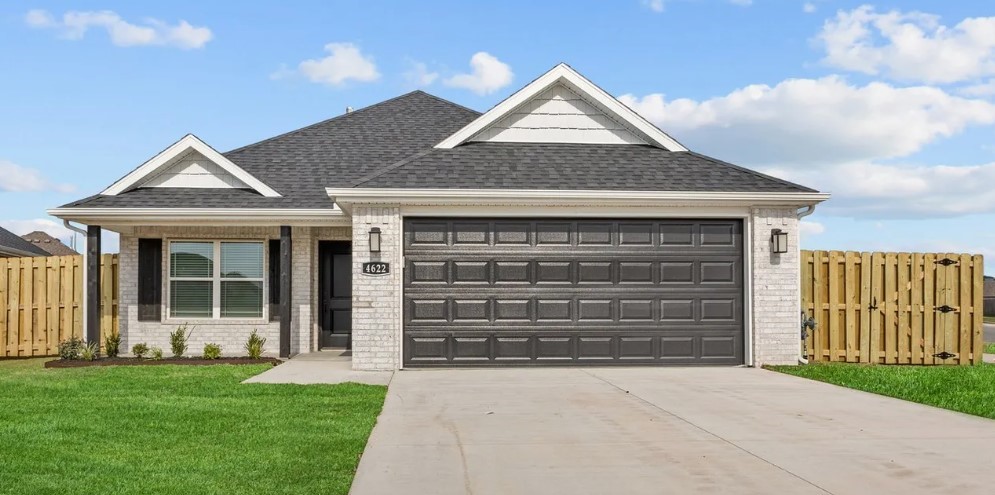 Welcome to the Ashton, a charming one-story ranch style home designed to bring comfort to your daily living. This floor plan is 1,496 sq ft and has 3 bedrooms, 2 bathrooms, and a finished 2 car garage with many customization options to meet the needs of you and your family. After walking into your home from the covered front porch, a beautiful entry hallway runs past your dining area and kitchen into the high-ceiling living room, creating a sense of privacy between your common space and entryway. The Ashton is the only cottage style home to boast ten foot ceilings in the living room, giving it a sense of luxury and breathability ideal for hosting any number of occasions. This, combined with the spacious covered back patio, make this floor plan perfect for anything from grilling on game day to having a family movie night.