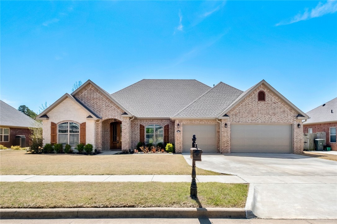 Custom one-of-kind home with all the bells and whistles! This was owners personal home plan. Upon opening the front door you are greeted by an open floor plan with high end LVP floors throughout the main areas. Just off the front door you will find the 4th bedroom with LVP that is currently being used as an office. A full guest bathroom is just off this bedroom. Two more bedrooms are aligned along this side of the home with a Jack and Jill bathroom for them to share. Primary bedroom with double crown and trey ceiling has large walk in closet that is attached to the laundry room, my favorite addition. Ensuite has huge walk-in custom tile shower, dual vanities and a soaker tub. Wide open living room with cathedral ceiling, custom beams, built-ins and beautiful fireplace that opens to kitchen with quartz counters, stainless appliances, white cabinets and large quartz island. Big 3 car custom garage. Underwood Park is your backyard with trails, pickleball, disc golf, playground, dog park, fishing pond and so much more!