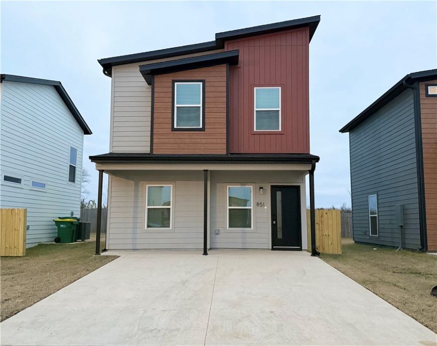 Brand new and never lived in home! This modern rental offers smart, low maintenance living in the heart of Featherston Village. Thoughtfully designed for comfort and convenience, the home comes fully equipped with a washer, dryer, and refrigerator along with stylish finishes and efficient use of space. Enjoy a low maintenance lifestyle with no lawn care required. Ideally located just about 15 minutes from Downtown Bentonville and the Walmart Home Office, with everyday essentials close by. Zoned for Bentonville Schools. Stylish, affordable, and perfectly positioned, this is low-stress living at its best!