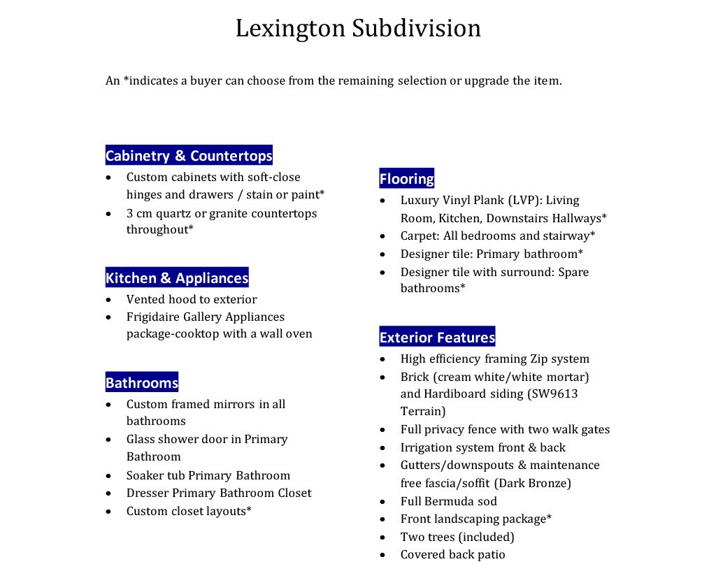 Lexington Sub Rogers - Residential