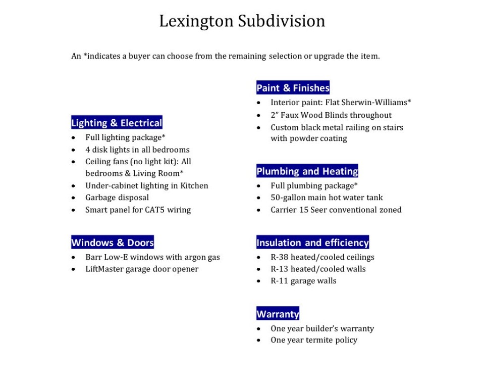 Lexington Sub Rogers - Residential