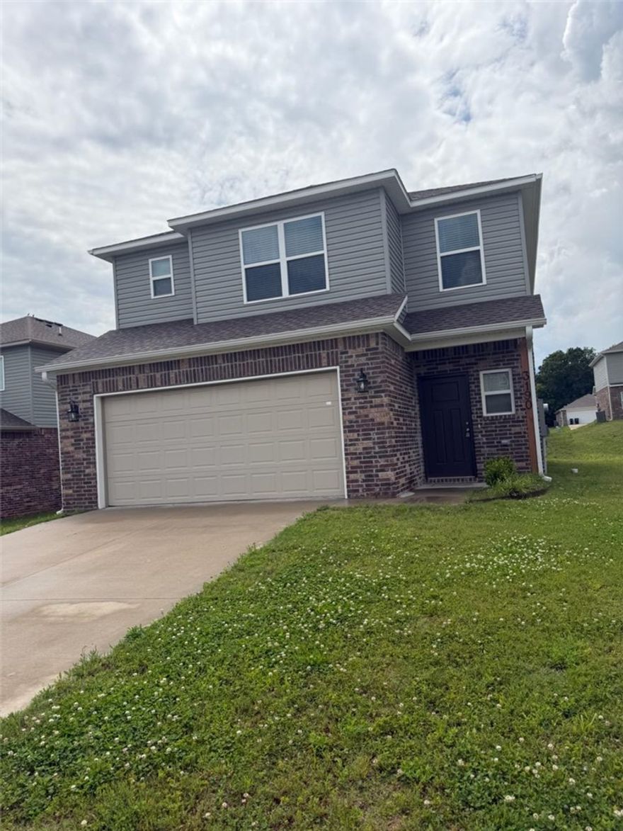 Great home in Prairie View Sub. Home features 3 bedrooms, 2.5 bathrooms, 2 car garage, vinyl wood floor throughout, nice sized living room downstairs, large loft upstairs that could be used as second living room, and a back patio for entertaining/grilling. Fridge included.