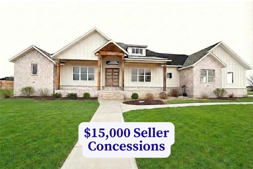 Located in Wynnbrooke Subdivision, this beautifully crafted home sits on a spacious 1-acre lot and offers a perfect blend of luxury and functionality. Featuring 4 generously sized bedrooms, 3.5 bathrooms, a dedicated office, a bonus room, and a formal dining room, this thoughtfully designed layout is ideal for both entertaining and everyday living. A stunning double mahogany front door and a welcoming front porch create a striking first impression. Inside, the gourmet kitchen is a true showpiece, featuring quartz countertops, custom cabinetry, upgraded stainless-steel appliances, and a hidden pantry. Enjoy year-round outdoor living on the covered back patio, complete with a fireplace. Currently under construction with an estimated completion in mid-April. Seller is offering $15,000 in concessions. Taxes are based on land only.