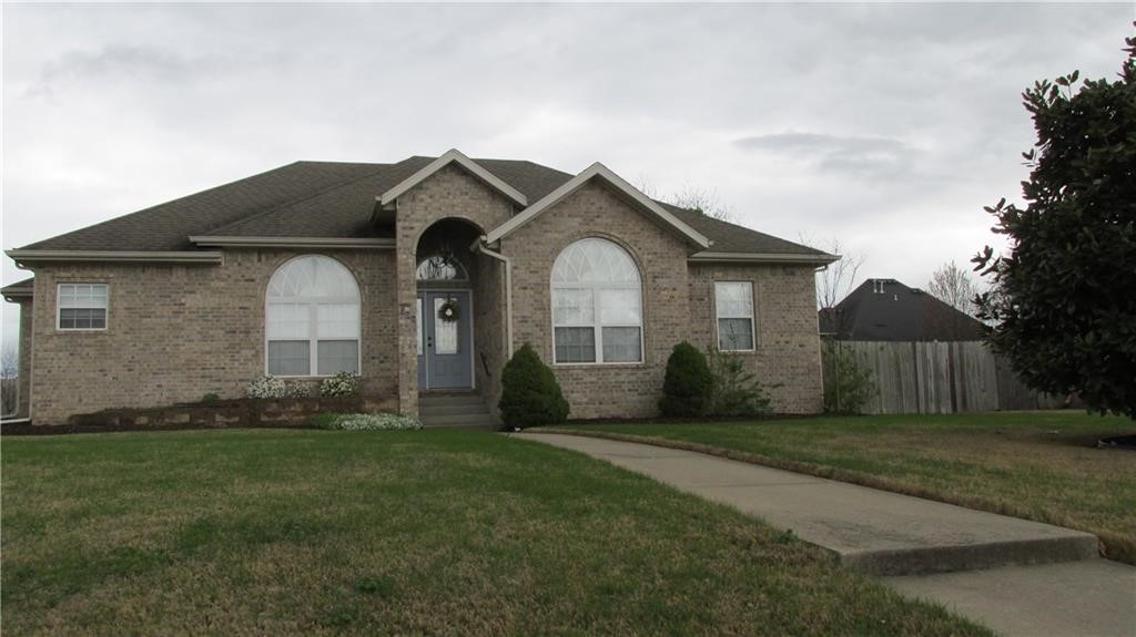 Beautiful home on a prime corner lot in a desirable neighborhood. Features include a 3-car garage, formal dining room, eat-in kitchen, and a two-sided fireplace. Enjoy a huge, private, and level backyard, with all lawn and landscaping maintenance included. Conveniently located near schools, parks, and shopping, and just a short distance to Walmart HQ and Downtown Bentonville square for additional dining, shopping, and entertainment options. No pets allowed.