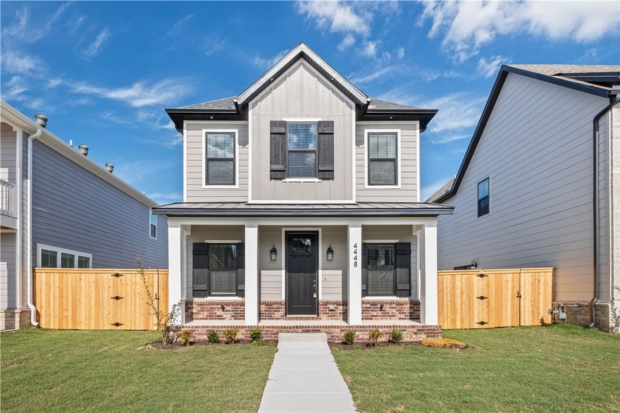 The Darcy offers four bedrooms, each with its own private bathroom and walk-in shower, creating a comfortable layout. The main floor features an open kitchen with quartz countertops, stainless-steel appliances, and a large island that flows into the living and dining areas. A fireplace adds charm to the living room, and a powder bath is located near the garage entry. Engineered wood flooring extends through the living spaces downstairs. Upstairs, the owner’s suite includes a walk-in closet, double vanities, and a walk-in shower. A second-floor laundry room adds convenience, and the mudroom off the garage provides extra storage. This home includes a fenced yard, blinds, and gutters. Builder is offering $3,500 toward closing costs or prepaids, plus an additional $3,500 when you use the builder's preferred lender for a total of $7,000 in savings. Agent Owned