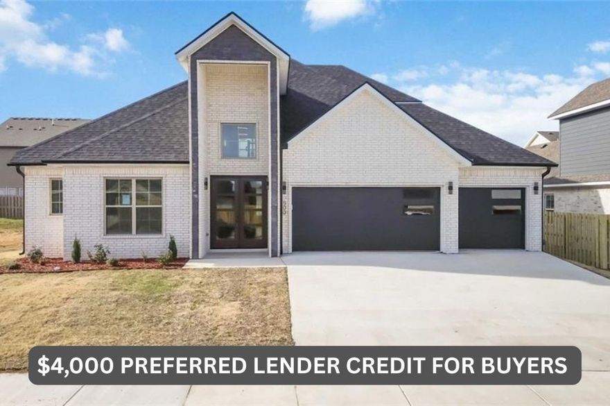 Welcome to Silver Leaf, a new upscale neighborhood, soon to feature a clubhouse with fitness room, pool, playground, dog park, and scenic walking trails with fountains. This elegant home offers soaring ceilings and a smart split floor plan with three spacious main-level bedrooms, each with walk-in closets. The expansive living room features custom built-ins and a gas fireplace, opening to a chef’s kitchen with high-end appliances, quartz countertops, custom cabinets, and designer lighting. The luxurious primary suite includes a spa-like bath for ultimate relaxation. Upstairs, a huge bonus room provides the perfect space for a game or media room, and a large guest bedroom and full bath. Enjoy the covered back patio and fenced backyard—ideal for outdoor living! $4000 Preferred Lender credit!