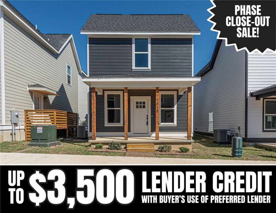 $3,500 LENDER CREDIT offered with buyer’s use of builder’s preferred lender - Use towards rate buy-downs or closing costs! (OPEN HOUSES hosted @ MODEL HOME: 1015 N Laramie Heights) Welcome to Southern Woods! A Trailside Community at the base of Centennial Park 2022 Top Outdoor Facility Rating) Location offers access to miles of trails, greenspaces with paved pathways, & bicycle stalls, minutes away to shopping, food, I-49, & University of Arkansas! 3 BEDROOM DUPLE floor plan feat: a covered front porch w cedar post, open concept first floor w 9’ ceilings, LVP floors, & kitchen w 3cm granite counters, tiled backsplash, center island, stainless steel appliances! Main floor primary bedrm, walk-in closet & ensuite! Upstairs 2 Bedrms w/ walk-in closets & ensuites & laundry rm!  Perfect for homeowners & investors! POA $35/mo incl lawn mowing! Join this community in a premier location!