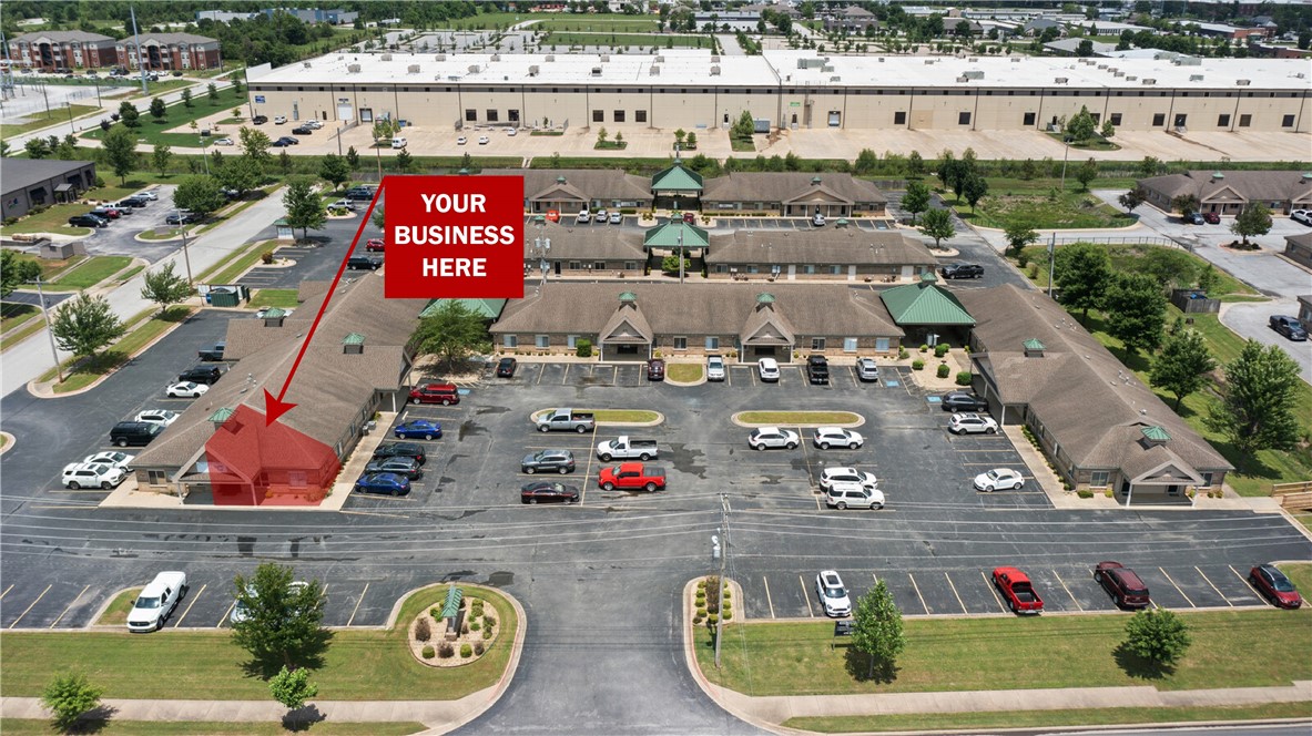 Turn key office space - all utilities on when tenant moves in, landlord pays directly. All a tenant has to do is bring their belongings and turn on their internet and phone. +/- 900 SF space with a reception area, 3 private offices, 2 storage closets, a kitchenette space, and 1 private restroom. Electric, gas, water, landscaping, dumpsters, and parking lots are all paid for an cared for by the landlord and property management. This office park is in very nice condition and well-kept. The office park is affordable and flexible, offering many different sizes of spaces for lease. There is ample parking on-site and ample opportunity for tenants to have signage both on marquees and on the buildings and doors into suites. Each suite is equipped with at least one private bathroom. This office park is in the heart of Bentonville just 5 minutes from Downtown Bentonville or the new Walmart Home Office. 15 minutes to the XNA airport. $70 monthly utility fee.