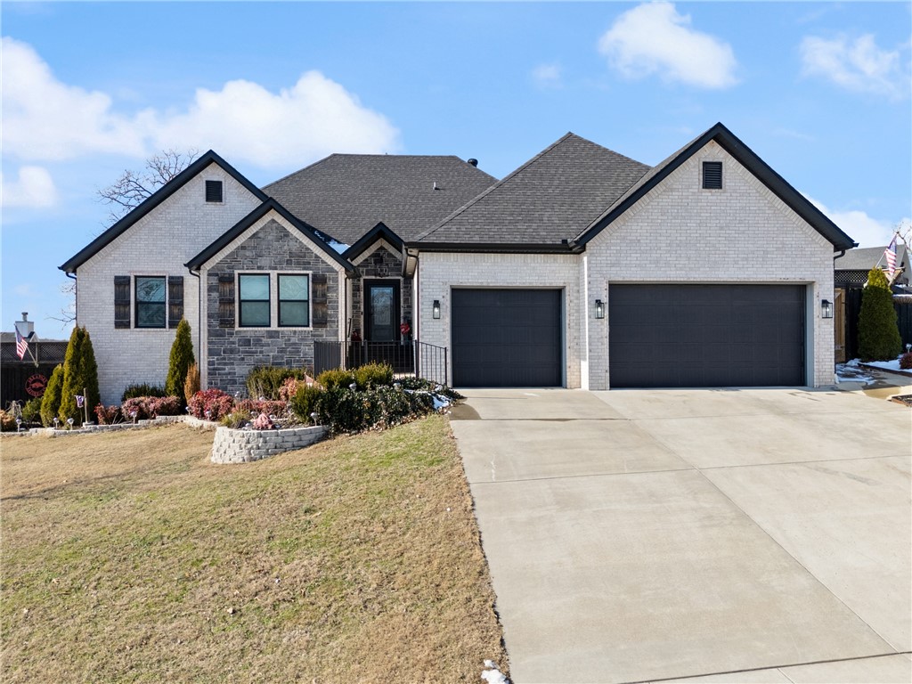 Welcome Home to this Sugar Creek Stunner! Four bedrooms with a whole second floor bonus room or even a fifth bedroom three and half bathrooms in the Big Sugar Golf Course. Insta hot water, large covered deck, white cabinets, coffered ceiling with soffit lighting, and additional storage in attic and crawl space. Smart home tech included. Unfinished attic to add to bonus or an additional bedroom. Updated primary bathroom. Call for details! Agent owned.