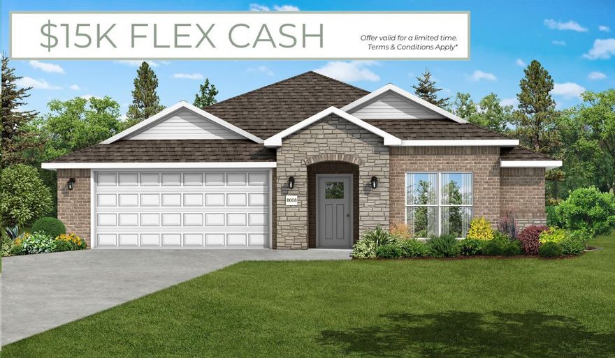 This 3 bed, 2 bath 1714 square foot floor plan includes a flex space! 
With an open-concept living space and covered
patio, this house is perfect for entertaining. Complete with
a large primary suite with dual closets!

*Taxes subject to change based on new construction.*