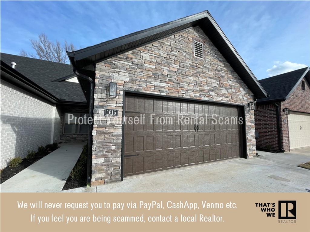Practically New 1,400sqft Townhome for lease in a great location close to Pinnacle Promenade Mall, Razorback Greenway Trails, Restaurants, Business Districts and I49. All one level 2-bedroom, 2-bathroom with 2 car garage. Open floor plan w/ gas log fireplace, LVP floors, granite counter tops, eat-in kitchen, pendant lighting, SS Appliances, pantry, tiled showers. Fridge, washer, dryer and lawn care included!
